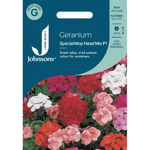 Geranium Special Mop Head Mix F1 Seeds