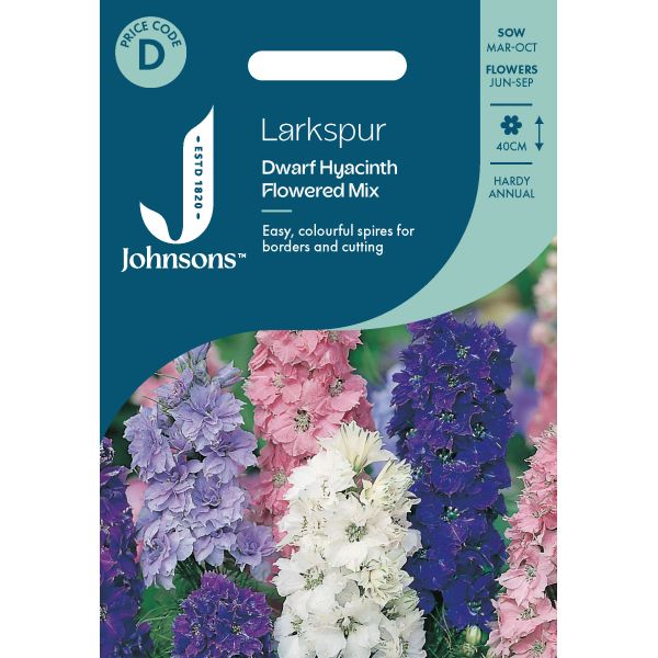 Larkspur Dwarf Hyacinth Flowered Mix Seeds