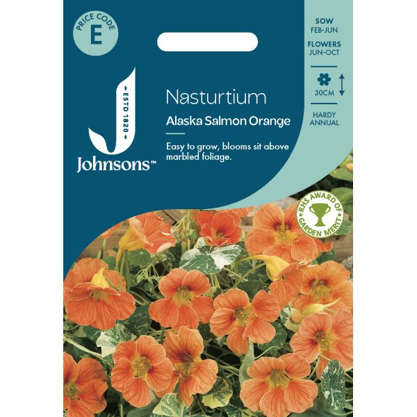 Nasturtium Alaska Salmon Orange Seeds