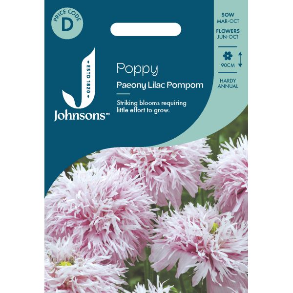 Poppy Paeony Lilac Pompom Seeds