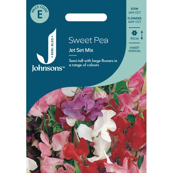 large bag of flower seeds Sweet Pea Jet Set Mixed Seeds