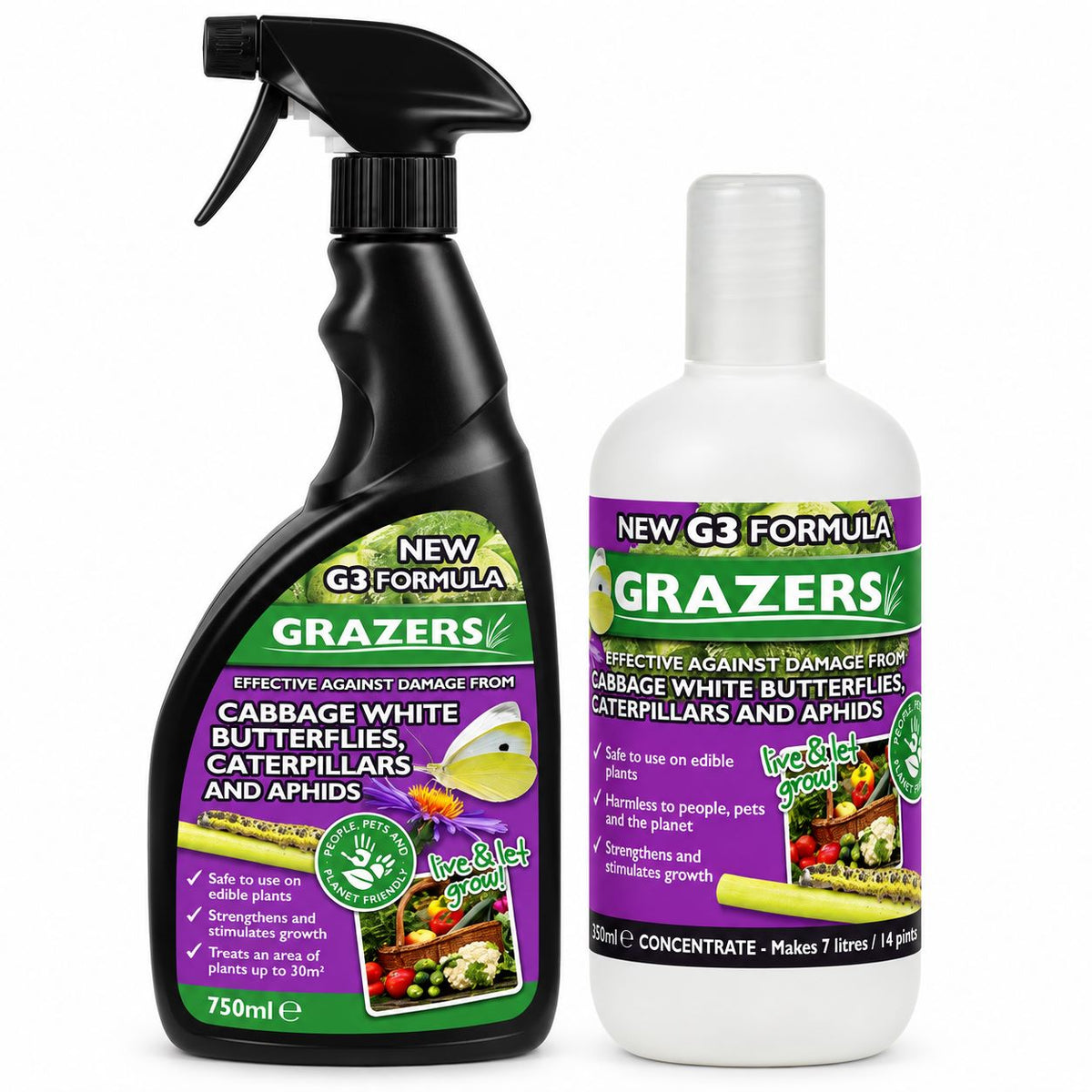 Grazers Butterfly & Caterpillars Spray 750ml and Concentrate 350ml