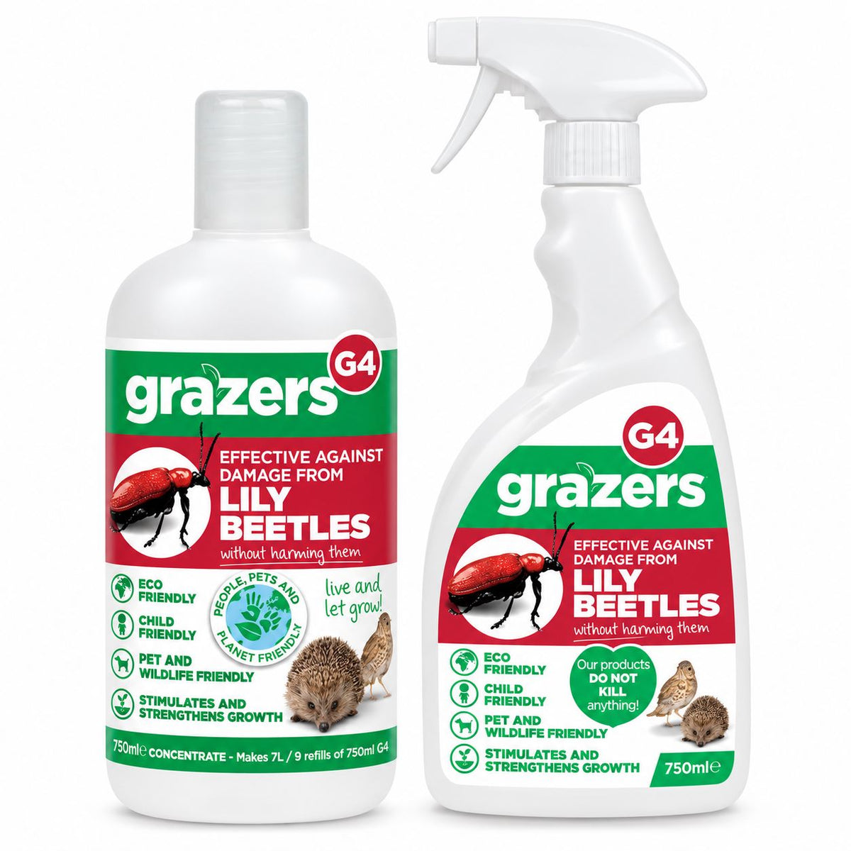 Grazers Red Lily Beetle Spray 750ml and Concentrate 360ml