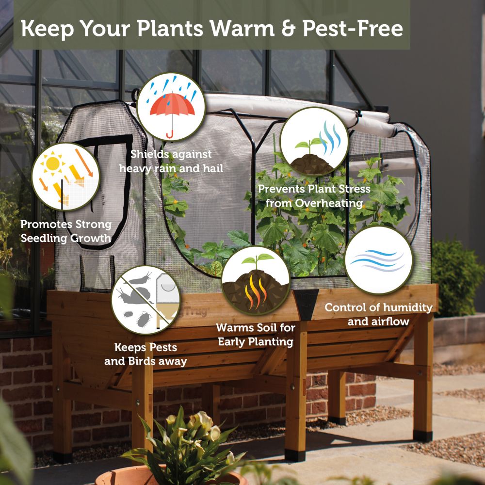 Wall Hugger Greenhouse Frame & Multi-Cover Set