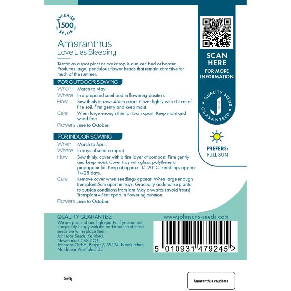 Amaranthus Love Lies Bleeding Seeds