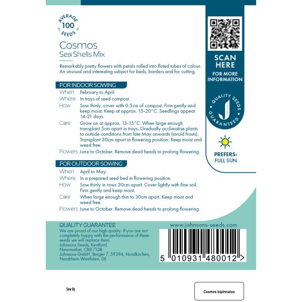 Cosmos Sea Shells Mixed Seeds