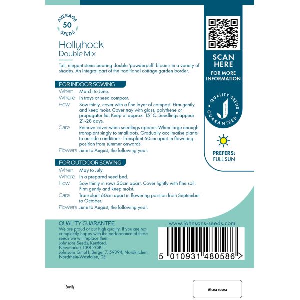 Hollyhock Double Mixed Seeds