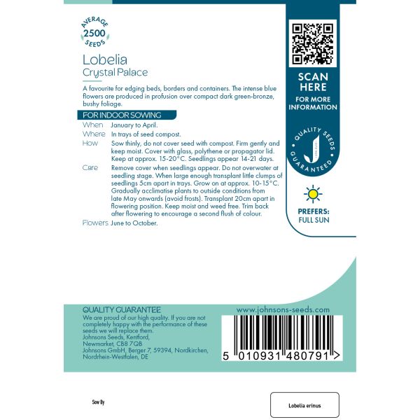 Lobelia Crystal Palace Seeds