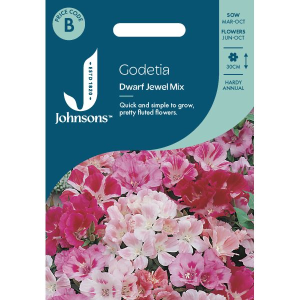 Godetia Dwarf Jewel Mix Seeds