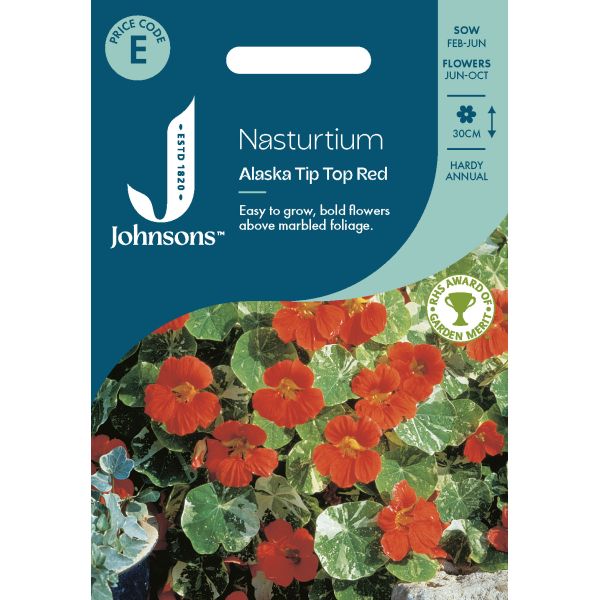 Nasturtium Alaska Tip Top Red Seeds
