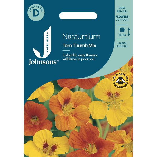 Nasturtium Tom Thumb Mixed Seeds