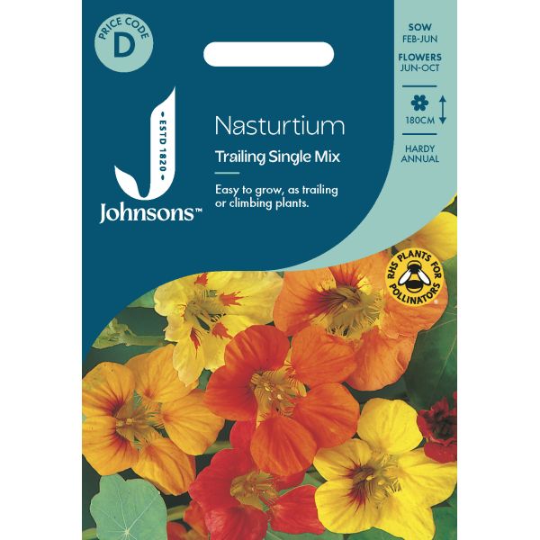 Nasturtium (Trailing) Single Mixed Seeds