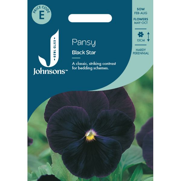 Pansy Black Star Seeds