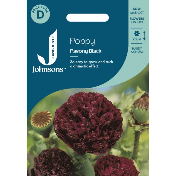 Poppy Paeony Black Seeds