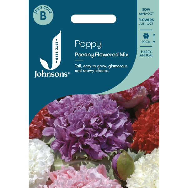 Poppy Paeony Flowered Mix Seeds