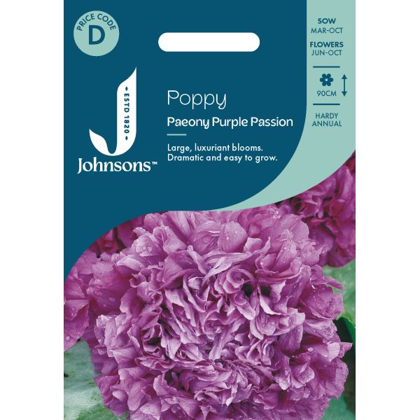Poppy Paeony Purple Passion Seeds