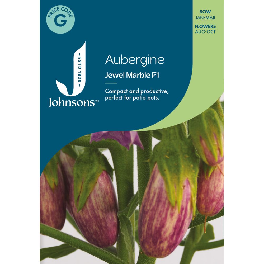 Aubergine Jewel Marble F1 Seeds