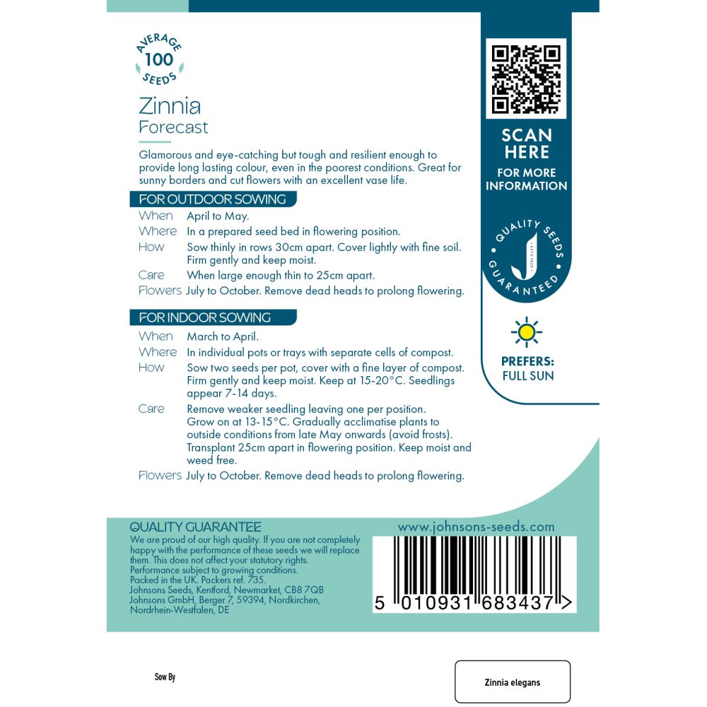 Zinnia Forecast Seeds