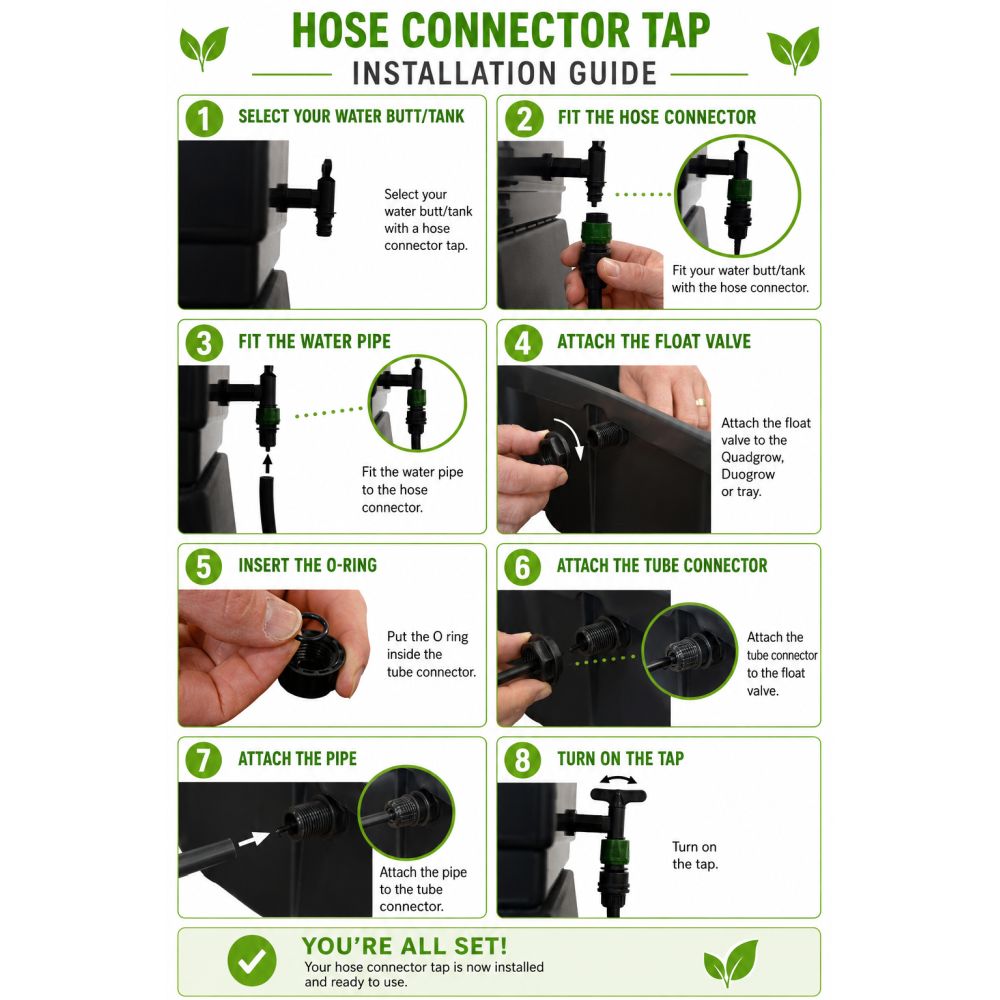 Auto Fill Float Valve Kit x 2 (Quadgrow spares)