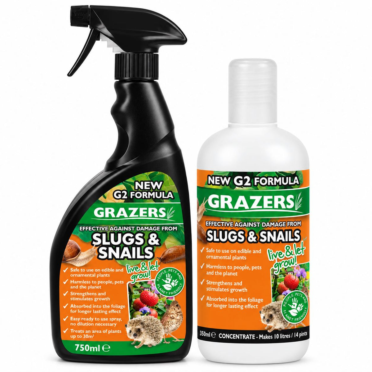 Grazers Slug & Snails Spray 750ml and Concentrate 350ml x2