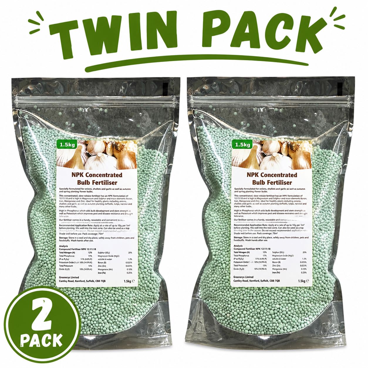 Flower Bulb Fertiliser 1.5kg (twin pack)