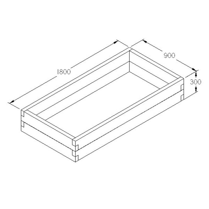 Caledonian Rectangular Raised Bed