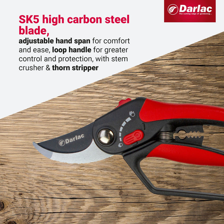 Darlac Adjustable Bypass Secateurs