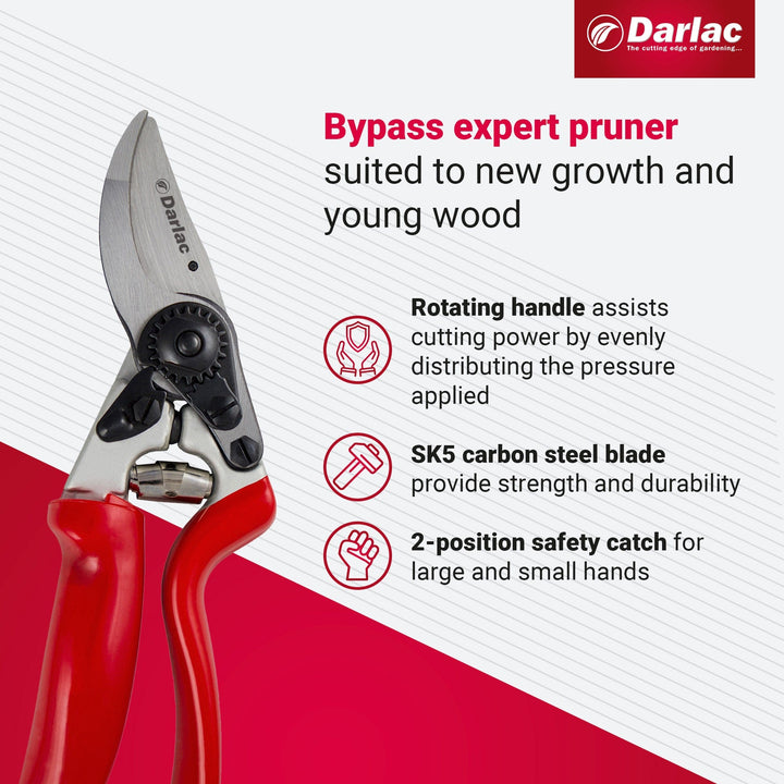 Darlac Expert Rotating Handle Bypass Secateurs