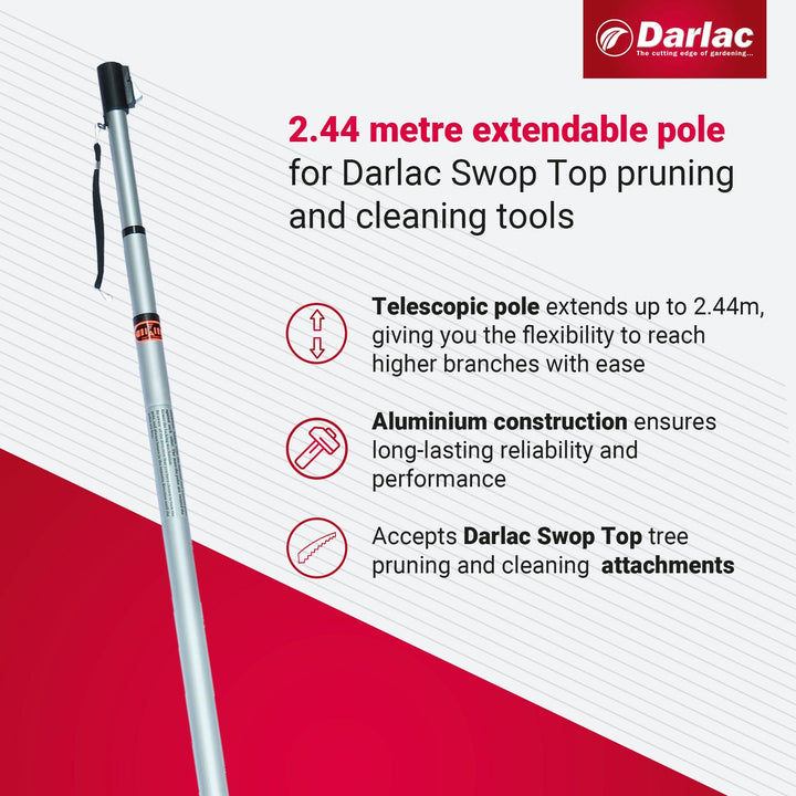 Darlac Swop Top 3 Section Standard Telescopic Pole 2.44m