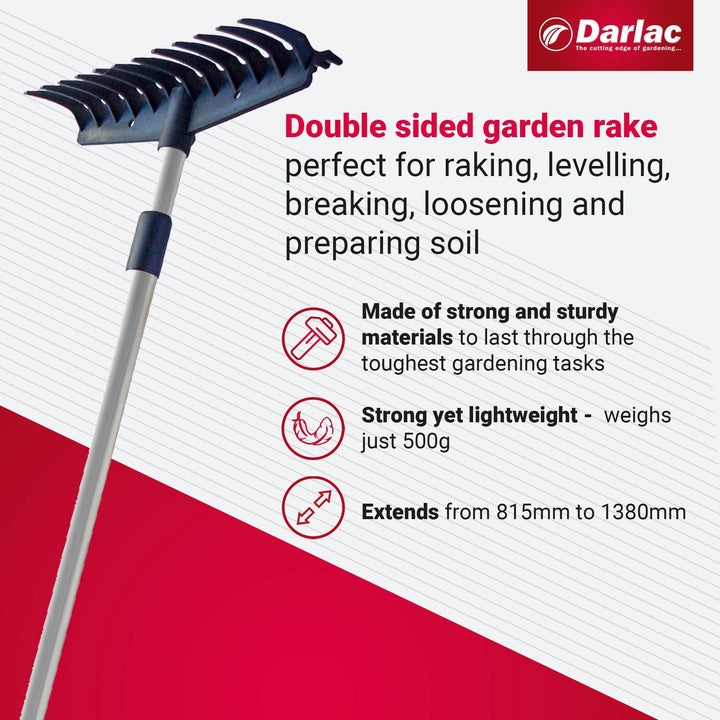 Darlac Telescopic Double Sided Rake