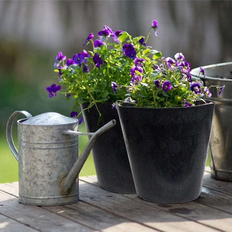 Octavia Planter 38cm Slate Pot Twin Pack