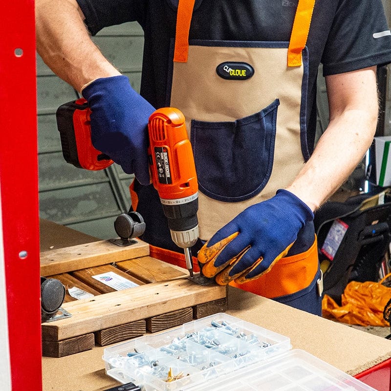 Orange/Navy Short Apron, Kneeler and Soft Bag Collection