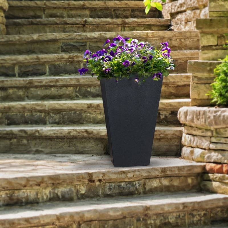 Sonata Planter 50cm Slate Twin Pack