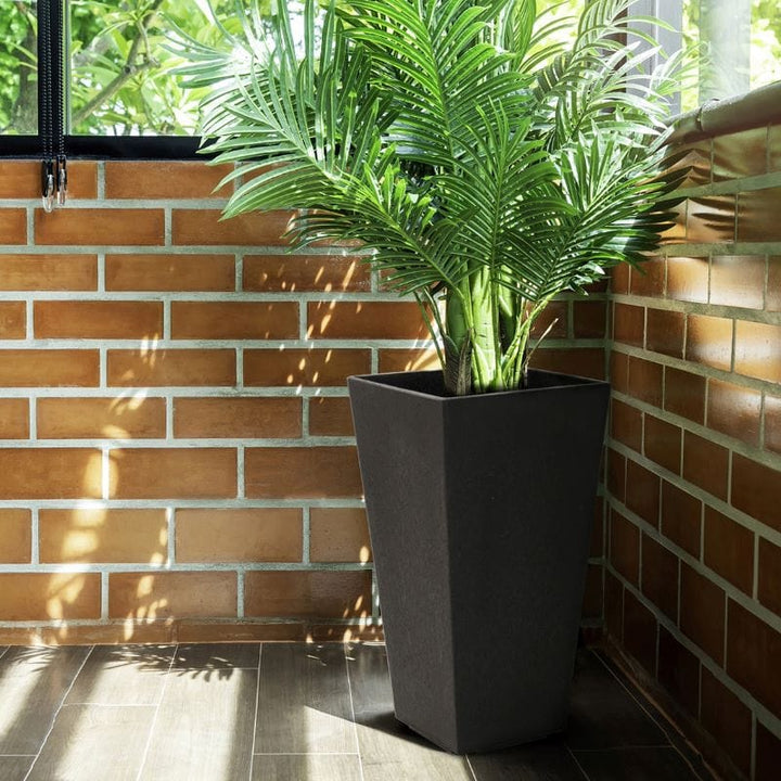 Sonata Recycled and Unbreakable Plant Pots 50cm Slate Twin Pack